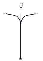 МФ 06-633-В1 Светильник парковый тройной Сити