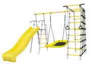 Дачный комплекс "Богатырь MAX" + ЛОДКА качели Romana 103.07.07 (серый/жёлтый)
