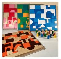 ЦВЕТНОЙ ДЕРЕВЯННЫЙ НАПОЛЬНЫЙ КОНСТРУКТОР