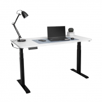 Стол с регулировкой высоты электрический LuxAlto LA-T33-2A3 черный/белый ЛДСП 160*80*2.5