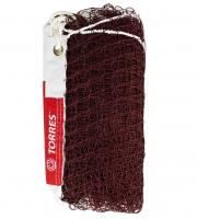 Сетка для бадм. TORRES Tournament, BD00101, нейлон 1.2 мм, метал. трос, 4 натяж, верх лент, крас