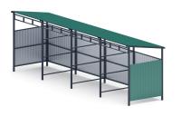 Навес контейнерной площадки для мусора (4 секции) МФ 55.02.03.4-01