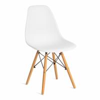 Стул CINDY (EAMES) (mod. 001) дерево бук/металл/сиденье пластик, 51x46x82см, white (белый)