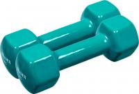 Набор гантелей обрезиненных по 3 кг, голубые, 2шт