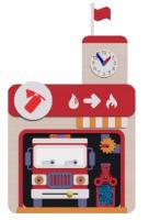 Декоративно-развивающая панель "Пожарная часть"