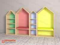 Стеллаж с посадочным местом Домик