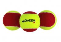 Мячи для большого тенниса детский DIADEM Stage 3 Red Ball, BALL-CASE-RED, 5-8 лет, упаковка 3 мяча