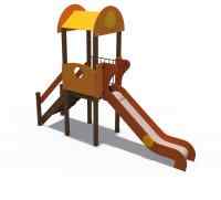 Детский игровой комплекс серии солнышко "Лето" (скат металлический) Н-1200 ДИО 03020