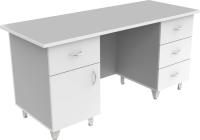 Стол СЛ-1500х600-14В, цвет - белый