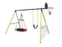 Комплекс уличный игровой с воротами UNIX Kids 4 в 1 Yellow