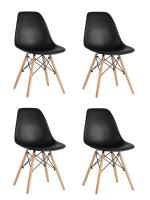 Стул Eames Style DSW черный x4 (разборный каркас)