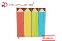 Шкаф для детской одежды 4-х секционный «AVKompleks Карандаш»