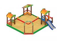 Песочный дворик с горкой Полянка - ИО 6.16.01-01 H=750