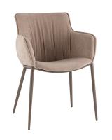 Стул Твигги велюр бежевый, каркас бежево-серый