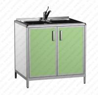 Стол лабораторный с мойкой СЛМ.02.00 Оптима (мойка двухчашевая)