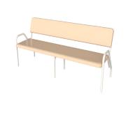 Банкетка БС-3 со спинкой трехместная