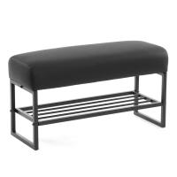 Банкетка-обувница Charli Lux/Чарли Люкс экокожа, Sharp Чёрный