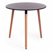 Стол MARS (mod. T1004) МДФ/дерево, 80 х 80 х 75 см , Black (черный)/ Natural (натуральный)