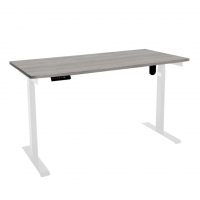 Стол с регулировкой высоты электрический LuxAlto LA-T33-E6 белый/дуб бежево-серый ЛДСП 140*70*2.5