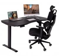 Стол игровой с электроприводом LA-T33- E5A(МДФ карбон, черное),высота 70-120 см,столешница 160*70 см