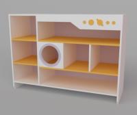 Детский стеллаж с круглым декором «Космос»