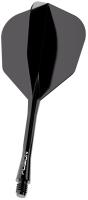 Литые оперения с хвостовиками Winmau Fusion Medium Black SHAPE #6 (черные)