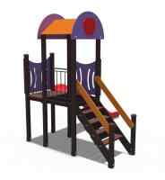 Детский игровой комплекс серии солнышко "Лето" (скат пластиковый) Н-1200 ДИО 03010