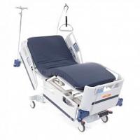 Реанимационная кровать MET A9 с ВЕСАМИ и ЛАТЕРАЛЬНЫМИ наклонами на колоннах LINAK