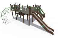 Детский игровой комплекс серии Браун Придворье Н-1500 ДИО 04060