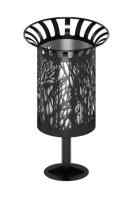 Урна (с баком) (под анкера) МФ 50.04.01-02.А.Логотип