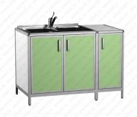 Стол лабораторный с мойкой СЛМ.02.02 Оптима (мойка двухчашевая)