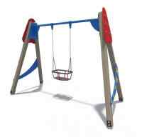 Качели Звездочет деревянные с сиденьем-люлькой ИО 01080