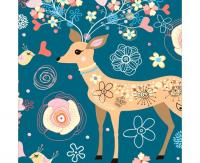 Коврик для фитнеса и йоги DFC Meditation Deluxe, 183x68x0,5 см, Deer