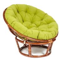 Кресло Папасан/Papasan (23/01 W) /с подушкой/ диаметр подушки 125см, 115х101х104см, пекан орех, флок олива, 23