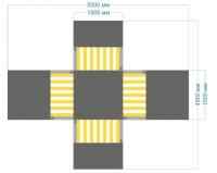 Имитация четырехстороннего перекрестка 5,5х4,5 м