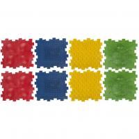 Коврик игровой массажный, арт. У681, 8 модулей (24,5*24,5*1,4см), мультиколор