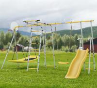 Дачный комплекс "Romana Лесная поляна-3-PRO с горкой 900 мм" комплект №3 (серый/жёлтый)