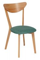 Стул мягкое сиденье/ цвет сиденья - Морская волна MAXI (Макси) каркас бук, сиденье ткань, натуральный ( бук )