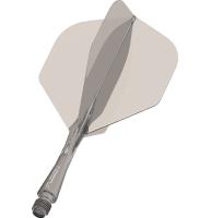 Литые оперения с хвостовиками Winmau Fusion Short Grey Smoke (серые)