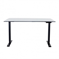 Стол регулируемый электрический LuxAlto LA-H33-2AR2 черный/белый HPL 140*85*1,2