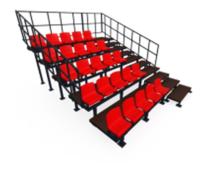 МФ 10-004-БН Трибуна    сборно-разборная без навеса на 25 мест               