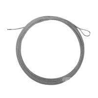 Трос стальной для воллейбольной сетки KV.REZAC, арт. 15085019, диам. 3,5 мм, дл. 12,5 м, с 1 конц. петлей