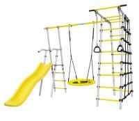 Дачный комплекс "Богатырь" + ГНЕЗДО качели Romana 103.07.06 (серый/жёлтый)