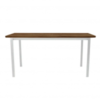 Стол офисный LuxAlto LA-T33-ST45 белый/дуб коричневый ЛДСП 160*70*2.5, 2 скругл. угла