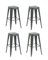 Стул барный TOLIX серебристый матовый KD 4 шт.