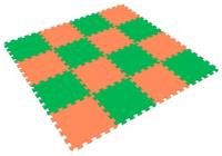 Мягкий пол разноцветный 25*25(см) 1(м2) 25МП1 (оранжево-зеленый)