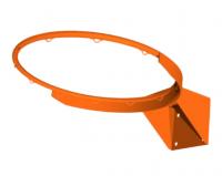 Кольцо баскетбольное метал №7 (пруток 16мм)100х110мм с усилителем из полосы, вандаллоустойчивое б/се