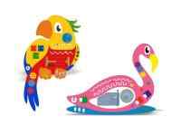 Набор бизибордов «Сад птиц» №1