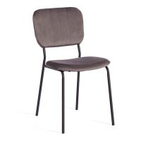 Стул Керол/Carol (мод.UC06)/1 шт. в упаковке металл, вельвет, 45 х 56 х 82 см, Light grey (светло-серый) HLR24 / черный