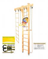 Шведская стенка Kampfer Wooden Ladder Ceiling Basketball Shield (№1 Натуральный Высота 3 м)